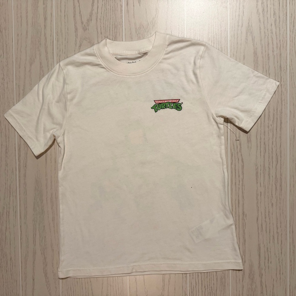 Abercrombie Kids TMNT Ninja Turtles Graphic Tee Boys Size 9/10 White Shirt NEW